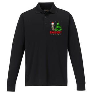 Funny Xmas Tree Is This Jolly Enough Sea Otter Christmas Cool Gift Performance Long Sleeve Polo