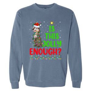 Funny Xmas Tree Is This Jolly Enough Sea Otter Christmas Cool Gift Garment-Dyed Sweatshirt