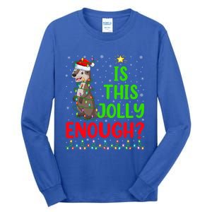 Funny Xmas Tree Is This Jolly Enough Sea Otter Christmas Cool Gift Tall Long Sleeve T-Shirt