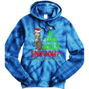 Funny Xmas Tree Is This Jolly Enough Sea Otter Christmas Cool Gift Tie Dye Hoodie