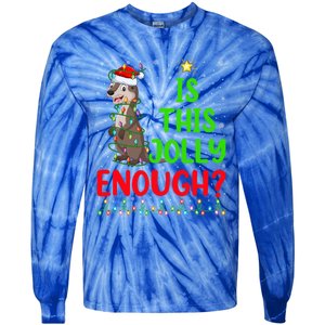 Funny Xmas Tree Is This Jolly Enough Sea Otter Christmas Cool Gift Tie-Dye Long Sleeve Shirt