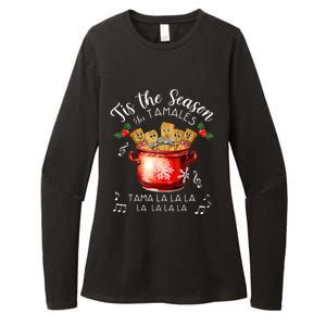 Funny Xmas Tis The Season For Tamales Christmas Mexican Food Womens CVC Long Sleeve Shirt