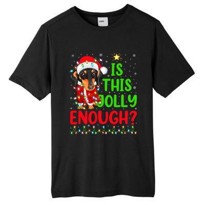 Funny Xmas Tree Is This Jolly Enough Dachshund Christmas Gift Tall Fusion ChromaSoft Performance T-Shirt