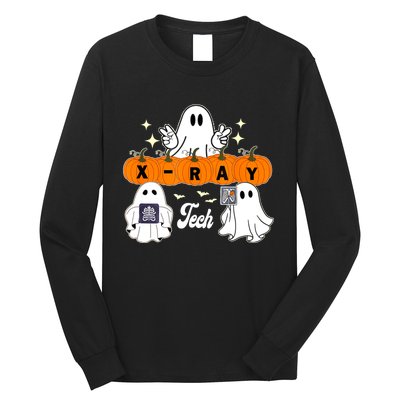 Funny Xray Tech Boo Crew Halloween Radiology Ghost Long Sleeve Shirt