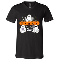 Funny Xray Tech Boo Crew Halloween Radiology Ghost V-Neck T-Shirt