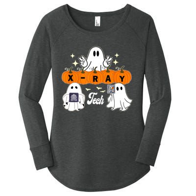 Funny Xray Tech Boo Crew Halloween Radiology Ghost Women's Perfect Tri Tunic Long Sleeve Shirt