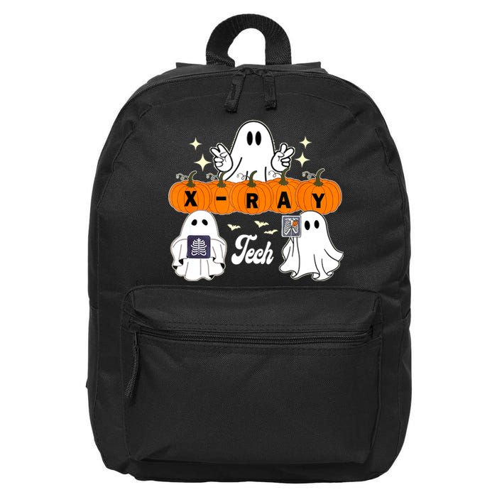 Funny Xray Tech Boo Crew Halloween Radiology Ghost 16 in Basic Backpack