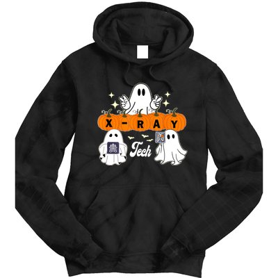 Funny Xray Tech Boo Crew Halloween Radiology Ghost Tie Dye Hoodie