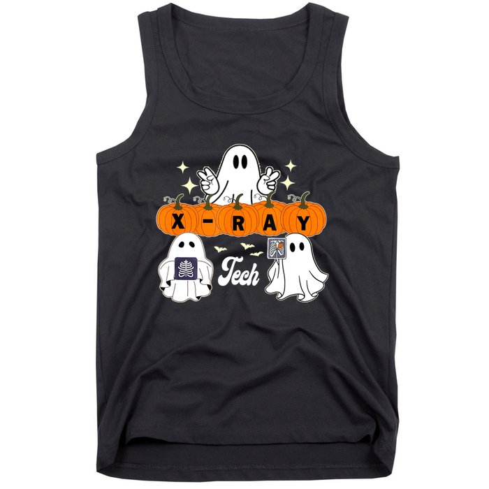 Funny Xray Tech Boo Crew Halloween Radiology Ghost Tank Top