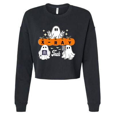 Funny Xray Tech Boo Crew Halloween Radiology Ghost Cropped Pullover Crew