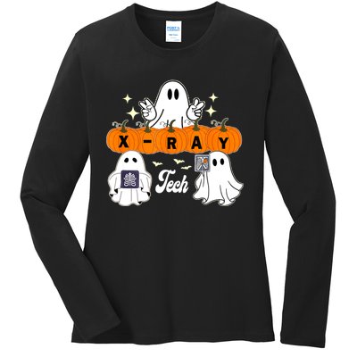 Funny Xray Tech Boo Crew Halloween Radiology Ghost Ladies Long Sleeve Shirt