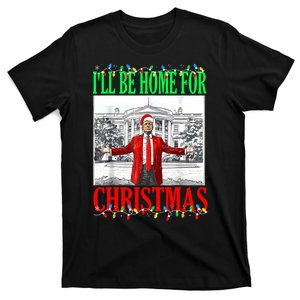 Funny Xmas Trump 2024 Ill Be Home For Christmas Lights Gift T-Shirt