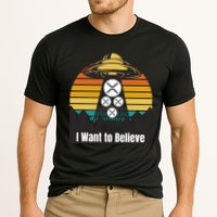 Funny XRP UFO Encounter Retro Sunset Ripple Cryptocurrency Funny Ripple XRP Performance Shirt