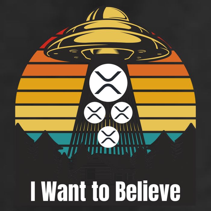 Funny XRP UFO Encounter Retro Sunset Ripple Cryptocurrency Funny Ripple XRP 11oz C Handle Ceramic Mug