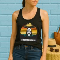 Funny XRP UFO Encounter Retro Sunset Ripple Cryptocurrency Funny Ripple XRP Womens Tank Top