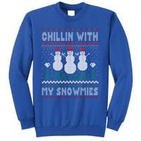 Funny Xmas Ugly Christmas Chillin With My Snowmies Gift Sweatshirt