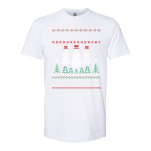 Funny Xmas Ugly Christmas Chillin With My Snowmies Gift Softstyle CVC T-Shirt