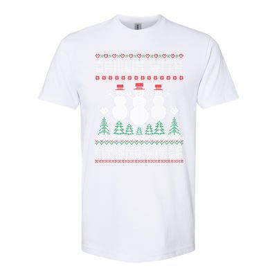 Funny Xmas Ugly Christmas Chillin With My Snowmies Gift Softstyle CVC T-Shirt