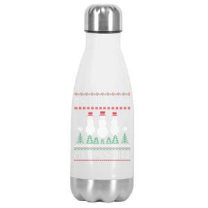 Funny Xmas Ugly Christmas Chillin With My Snowmies Gift Stainless Steel Insulated Water Bottle