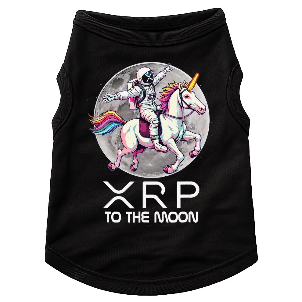 Funny XRP Unicorn Astronaut Crypto Boyfriend Girlfriend Gift Doggie Tank