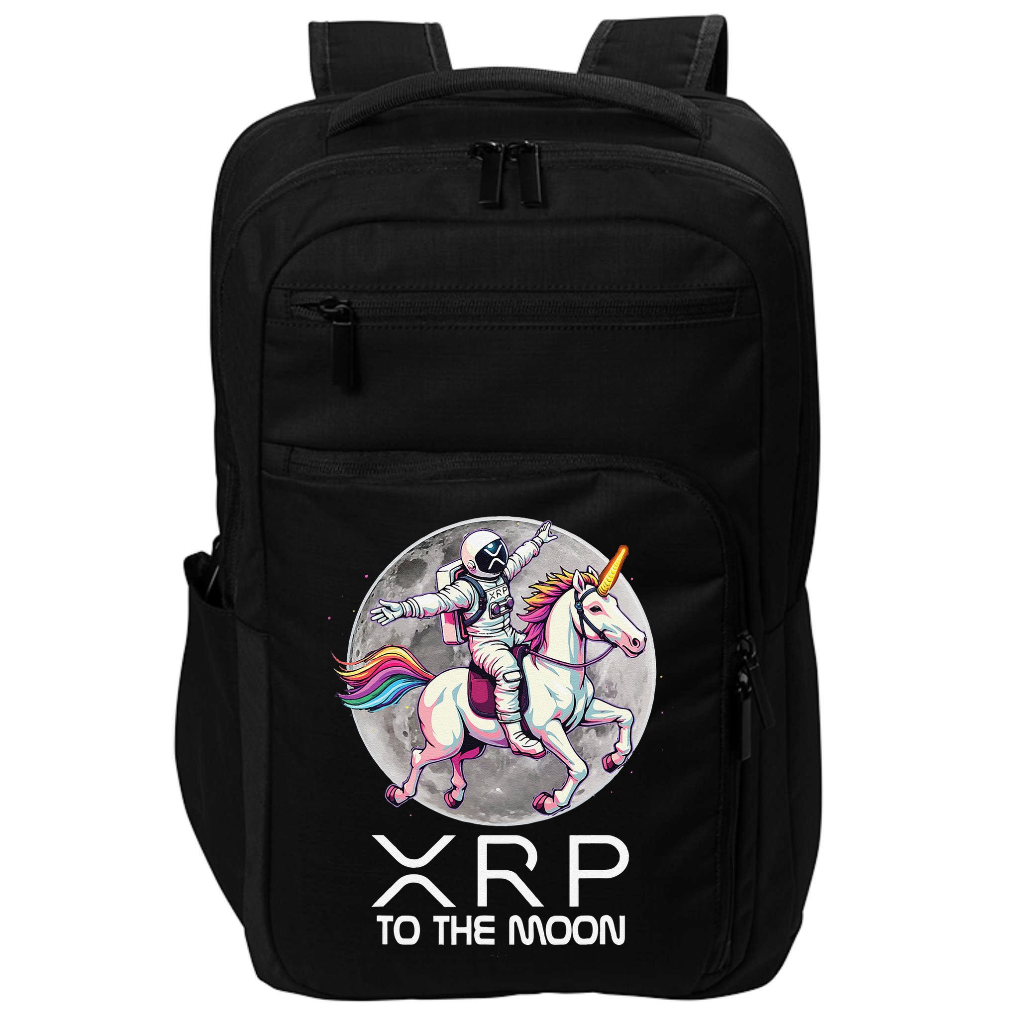 Funny XRP Unicorn Astronaut Crypto Boyfriend Girlfriend Gift Impact Tech Backpack