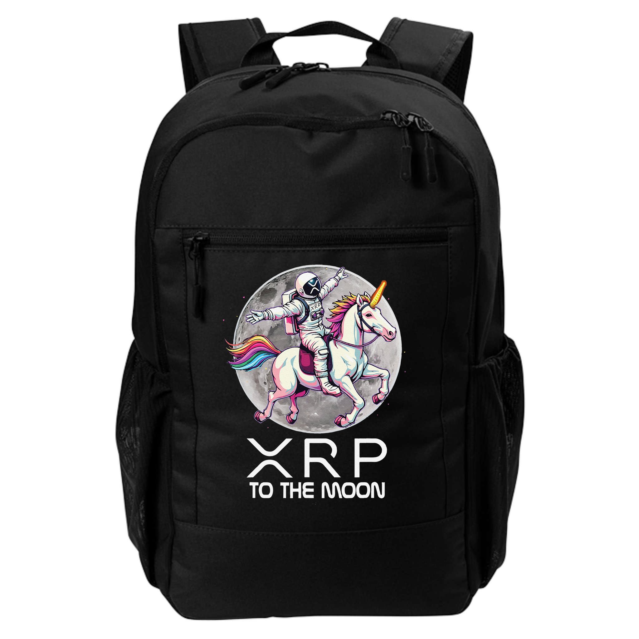 Funny XRP Unicorn Astronaut Crypto Boyfriend Girlfriend Gift Backpack