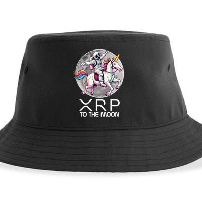 Funny XRP Unicorn Astronaut Crypto Boyfriend Girlfriend Gift Sustainable Bucket Hat