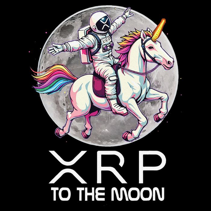 Funny XRP Unicorn Astronaut Crypto Boyfriend Girlfriend Gift Sustainable Bucket Hat
