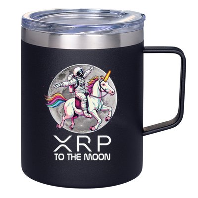 Funny XRP Unicorn Astronaut Crypto Boyfriend Girlfriend Gift 12oz Stainless Steel Coffee Mug