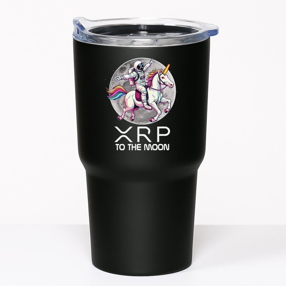 Funny XRP Unicorn Astronaut Crypto Boyfriend Girlfriend Gift Tumbler