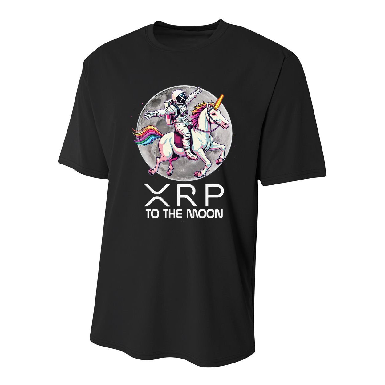 Funny XRP Unicorn Astronaut Crypto Boyfriend Girlfriend Gift Youth Performance Sprint T-Shirt