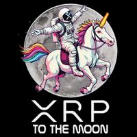 Funny XRP Unicorn Astronaut Crypto Boyfriend Girlfriend Gift Poster