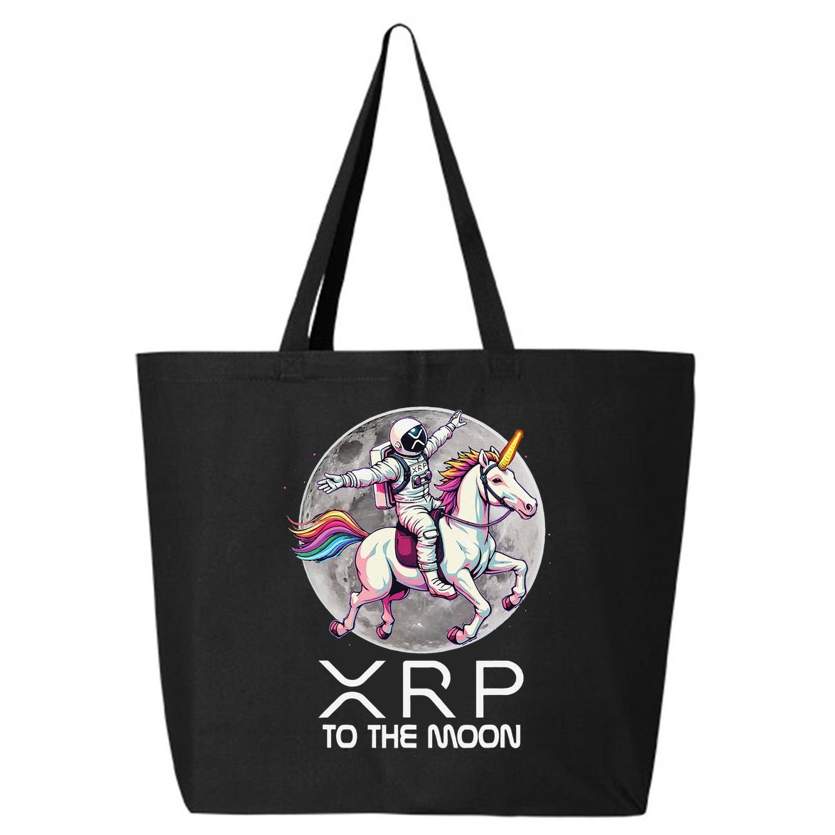 Funny XRP Unicorn Astronaut Crypto Boyfriend Girlfriend Gift 25L Jumbo Tote