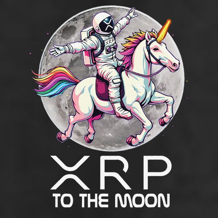 Funny XRP Unicorn Astronaut Crypto Boyfriend Girlfriend Gift 25L Jumbo Tote