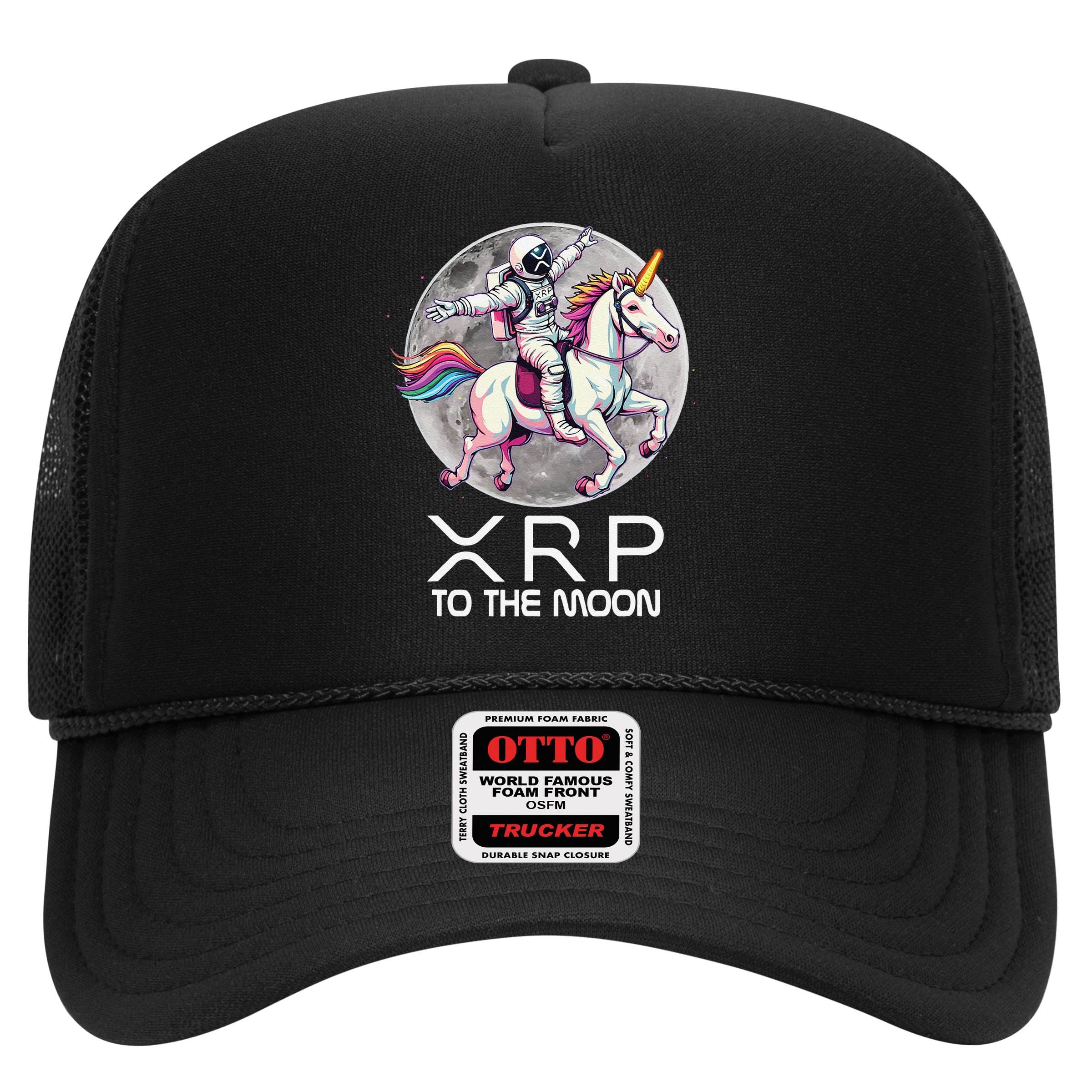 Funny XRP Unicorn Astronaut Crypto Boyfriend Girlfriend Gift Hat