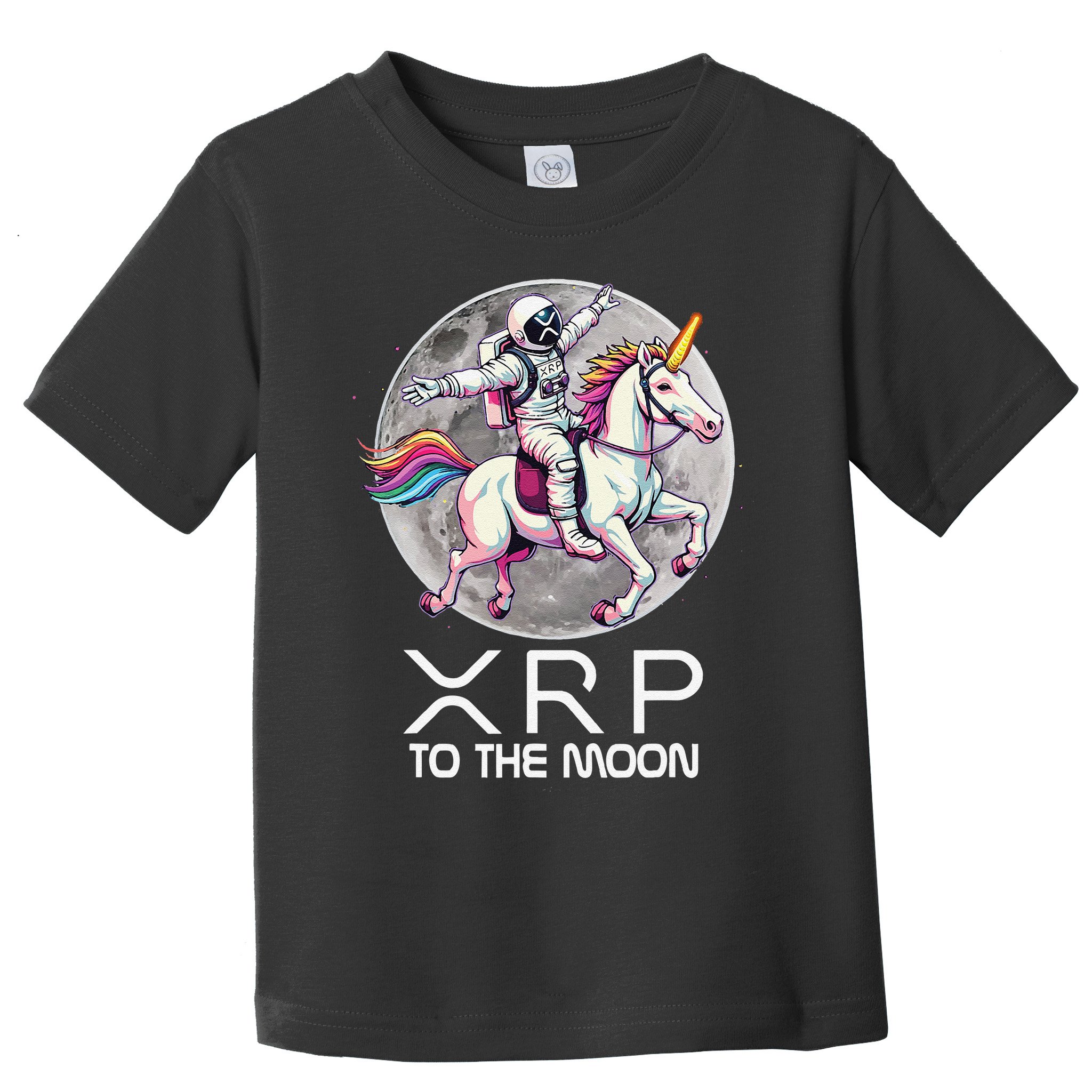 Funny XRP Unicorn Astronaut Crypto Boyfriend Girlfriend Gift Toddler T-Shirt