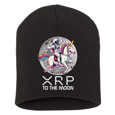 Funny XRP Unicorn Astronaut Crypto Boyfriend Girlfriend Gift Short Acrylic Beanie