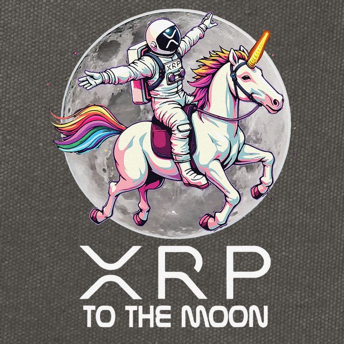 Funny XRP Unicorn Astronaut Crypto Boyfriend Girlfriend Gift Cotton Canvas Backpack