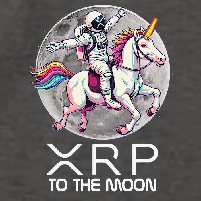 Funny XRP Unicorn Astronaut Crypto Boyfriend Girlfriend Gift Vector Backpack