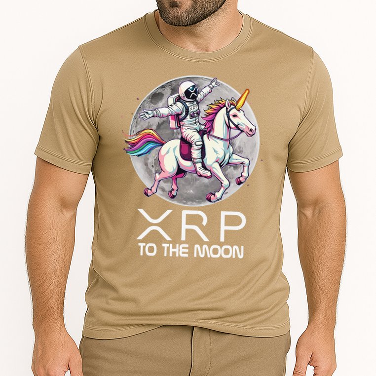 Funny XRP Unicorn Astronaut Crypto Boyfriend Girlfriend Gift Performance Shirt
