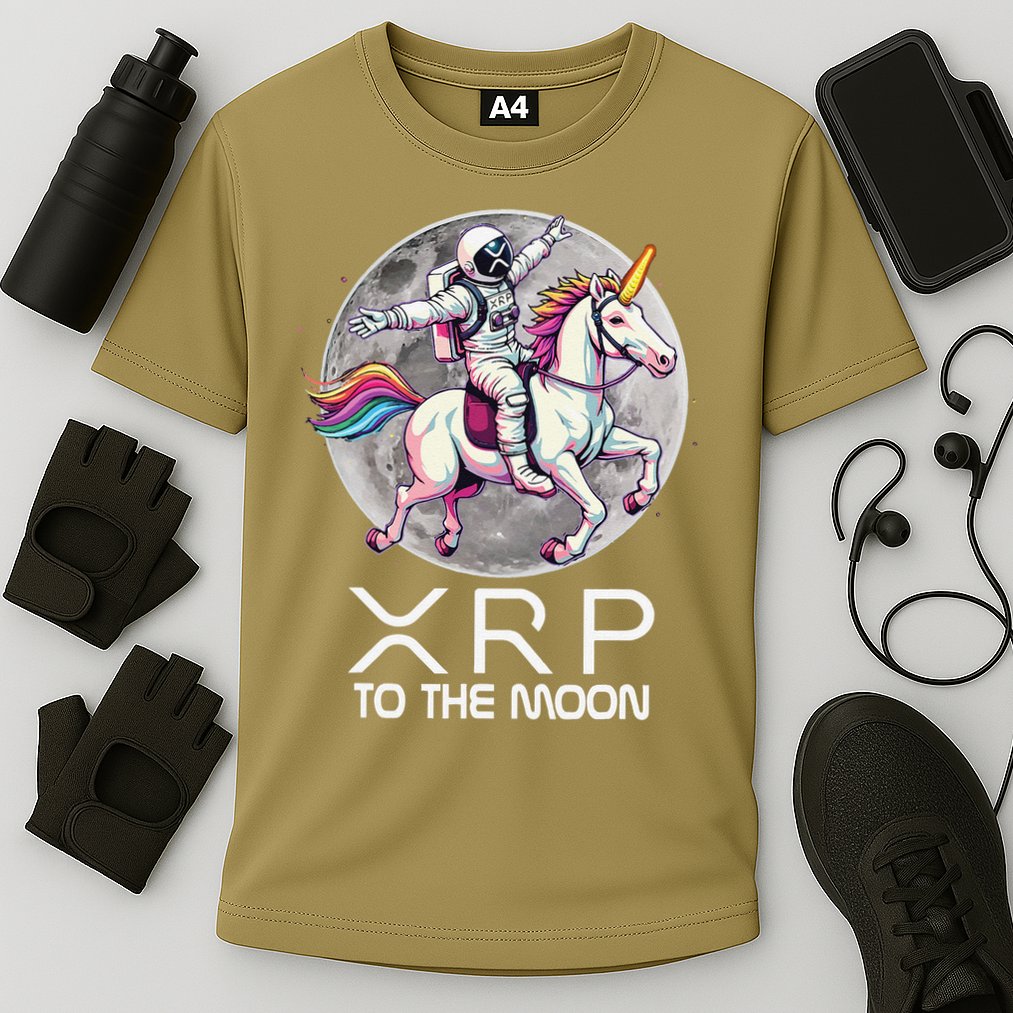 Funny XRP Unicorn Astronaut Crypto Boyfriend Girlfriend Gift Performance Shirt