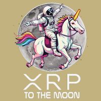 Funny XRP Unicorn Astronaut Crypto Boyfriend Girlfriend Gift Button
