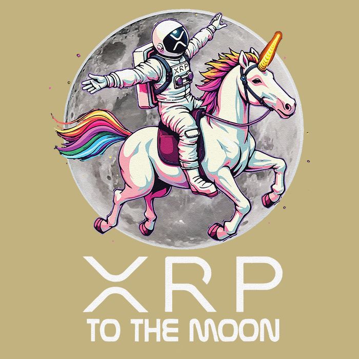 Funny XRP Unicorn Astronaut Crypto Boyfriend Girlfriend Gift Button