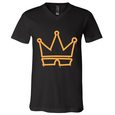 Framerate Year 9 Graffiti Crown V-Neck T-Shirt