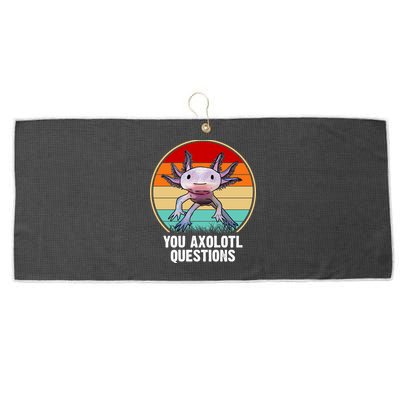 Funny You Axolotl Questions Large Microfiber Waffle Golf Towel