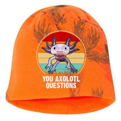 Funny You Axolotl Questions Kati - Camo Knit Beanie