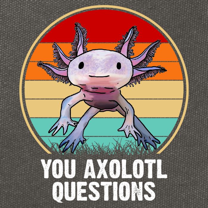 Funny You Axolotl Questions Cotton Canvas Backpack