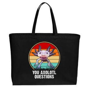 Funny You Axolotl Questions Cotton Canvas Jumbo Tote