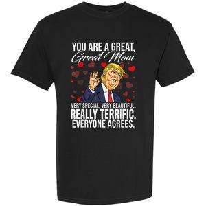 Funny You Are A Great Great Mom Support Trump Mother's Day Garment-Dyed Heavyweight T-Shirt