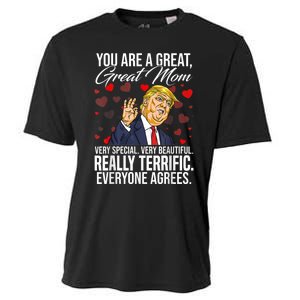 Funny You Are A Great Great Mom Support Trump Mother's Day Cooling Performance Crew T-Shirt